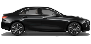 Auto sedán clase A vista lateral - Mercedes Benz